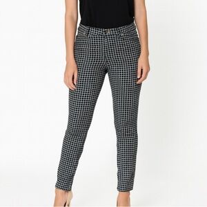 Michael Kors Black White Checkered Stretch Legging SZ SM work/comfort pants
